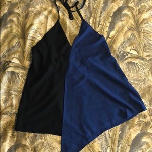 NWT Rampage Size M Dress Top in Black Blue